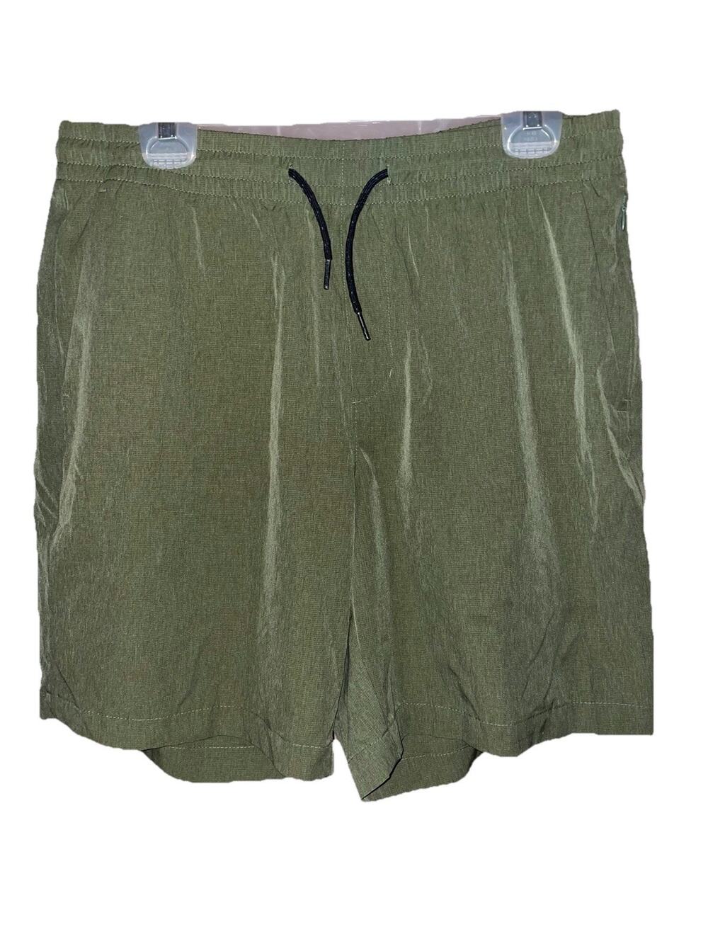 Old Navy Active Stretch Tech Women’s Green Stretch Waist Draw String Shorts Sz L